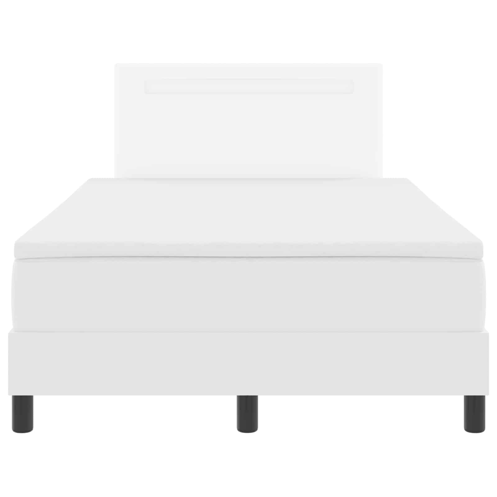 Lit à ressorts avec bandes LED Blanc 120 x 190 cm Simili cuir - XIOS