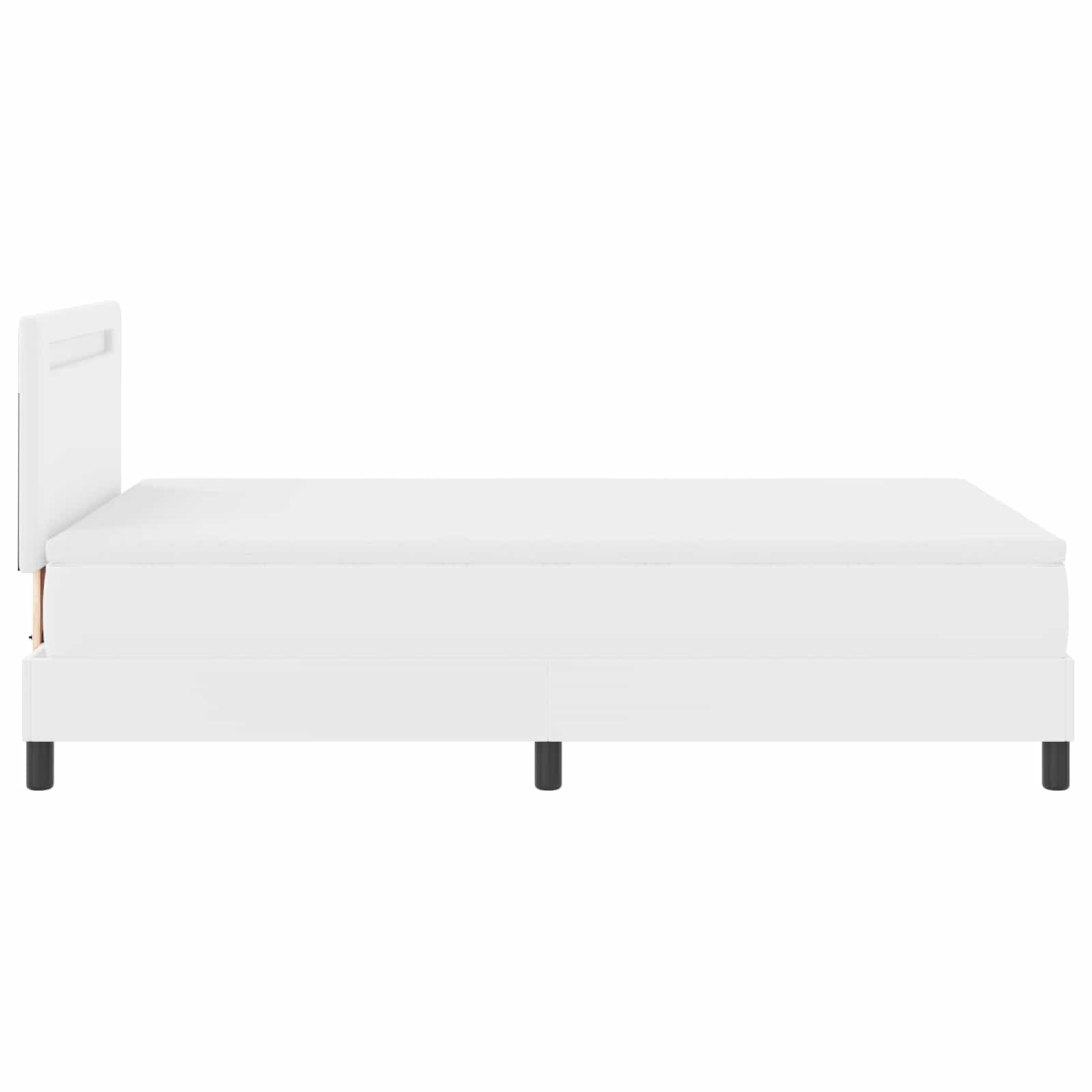 Lit à ressorts avec bandes LED Blanc 120 x 190 cm Simili cuir - XIOS