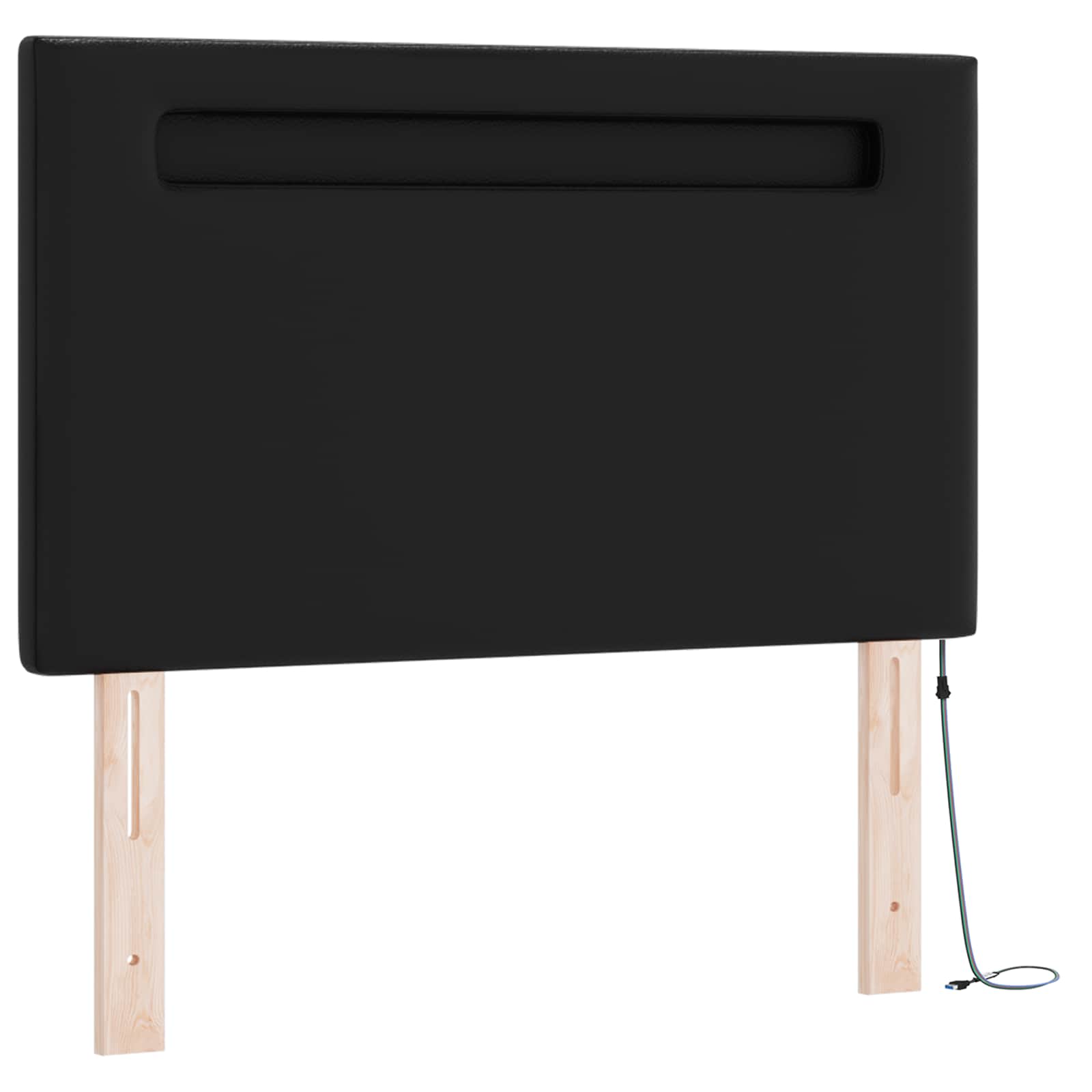 Lit à ressorts avec matelas Noir 120 x 200 cm Simili cuir - XIOS