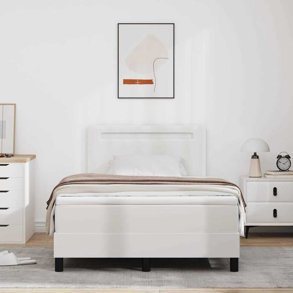 Cadre de lit avec matelas Blanc 120 x 200 cm Faux cuir - XIOS
