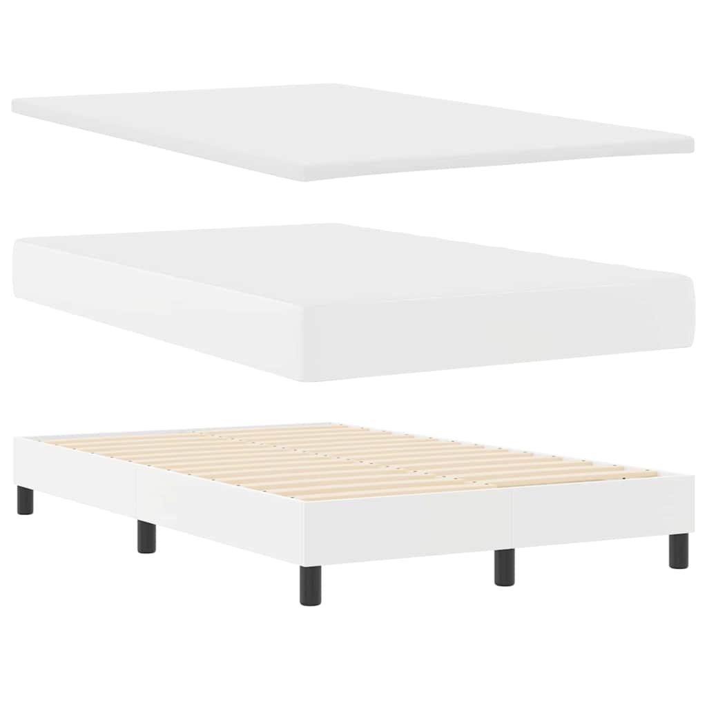 Cadre de lit avec matelas Blanc 120 x 200 cm Faux cuir - XIOS
