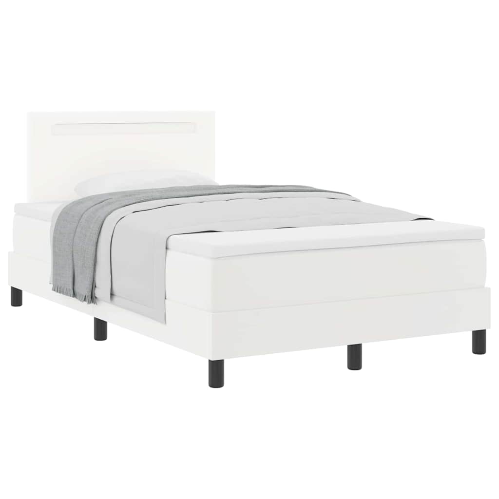 Cadre de lit avec matelas Blanc 120 x 200 cm Faux cuir - XIOS
