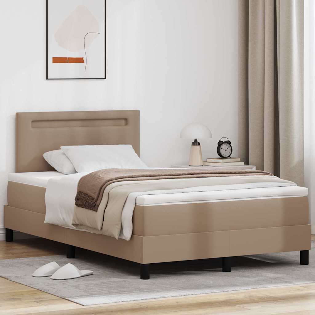 Cadre de lit avec matelas Cappuccino 120 x 200 cm Faux cuir - XIOS