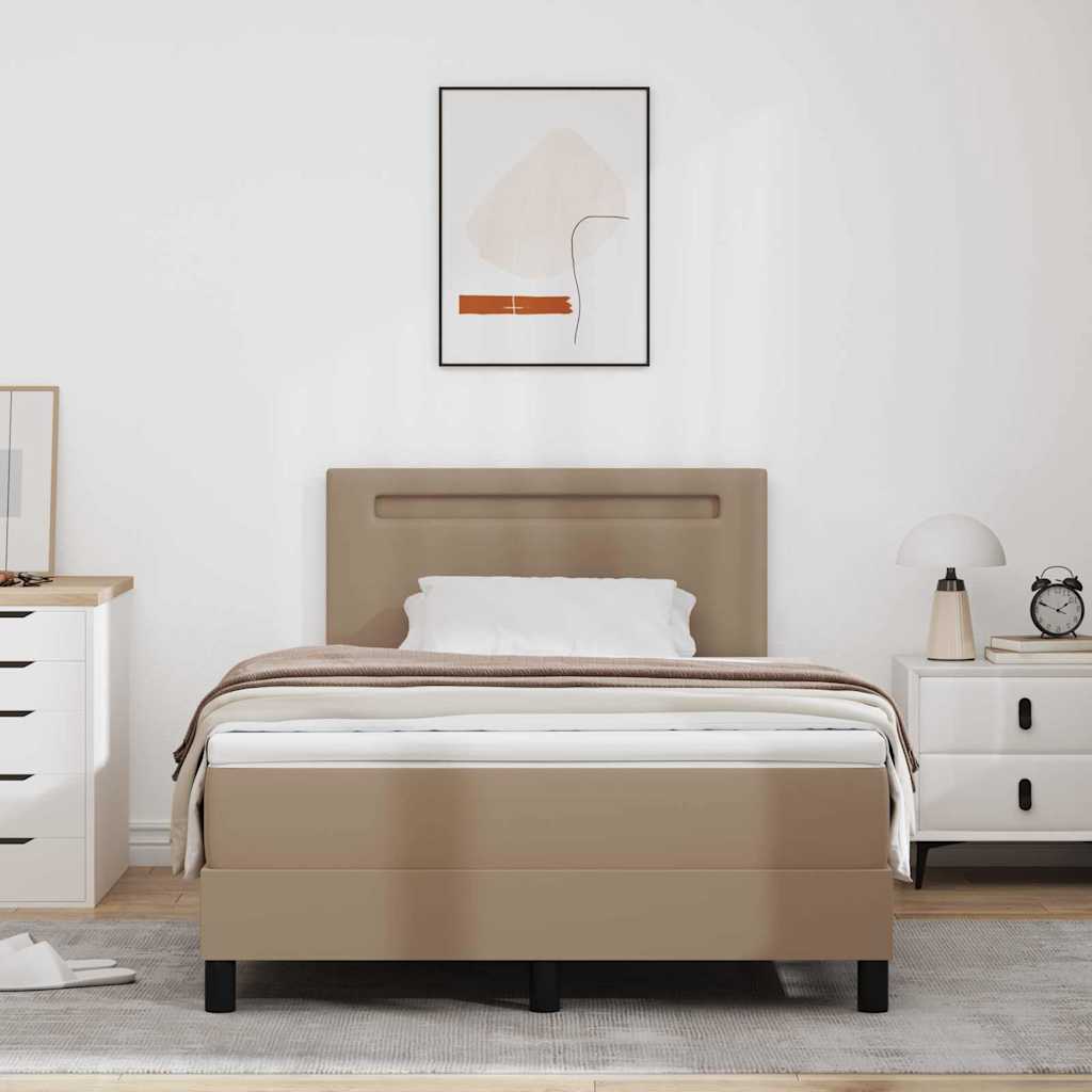 Cadre de lit avec matelas Cappuccino 120 x 200 cm Faux cuir - XIOS