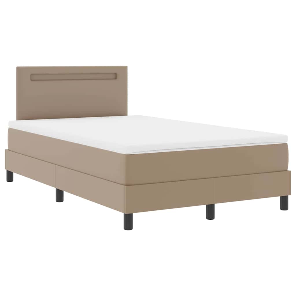Cadre de lit avec matelas Cappuccino 120 x 200 cm Faux cuir - XIOS