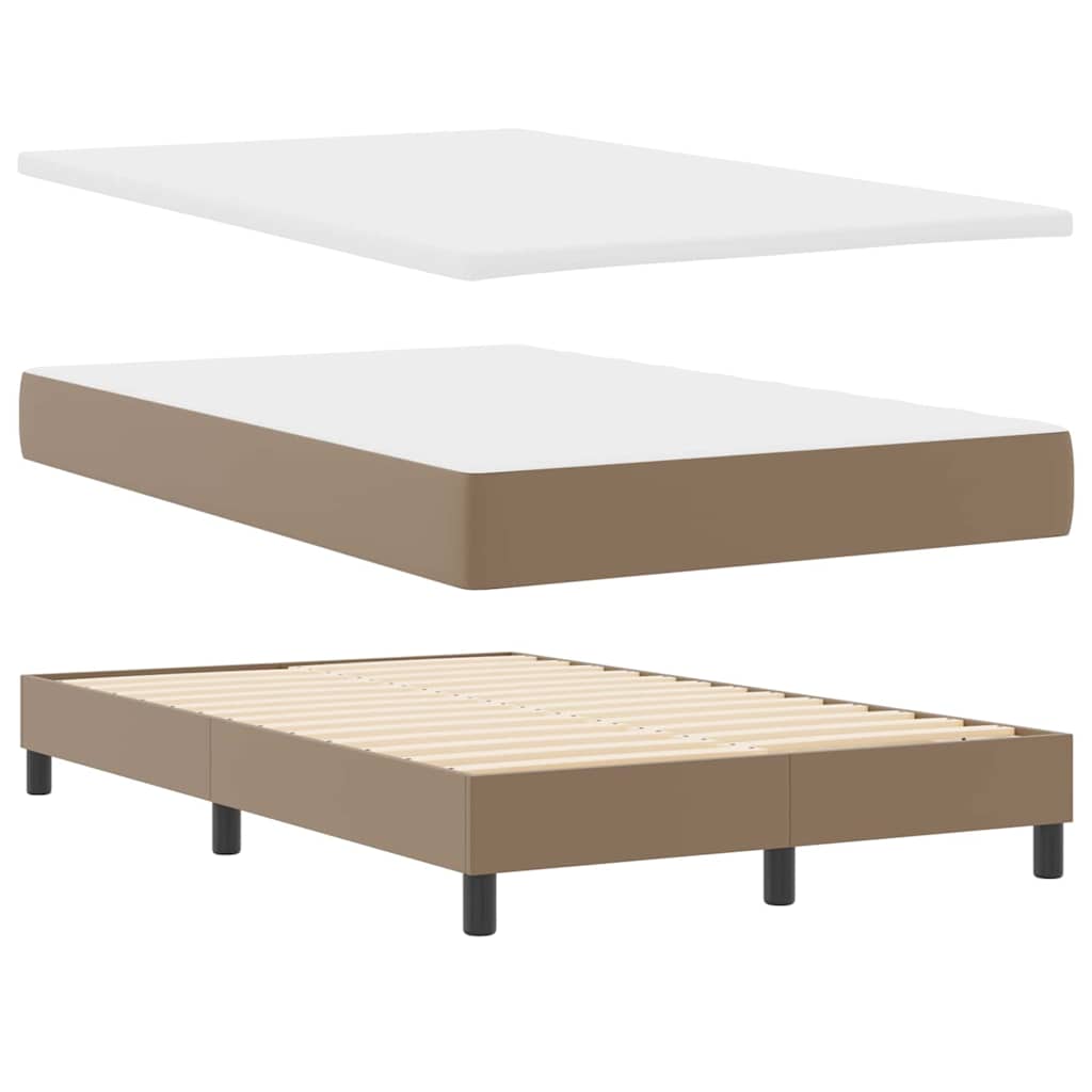Cadre de lit avec matelas Cappuccino 120 x 200 cm Faux cuir - XIOS
