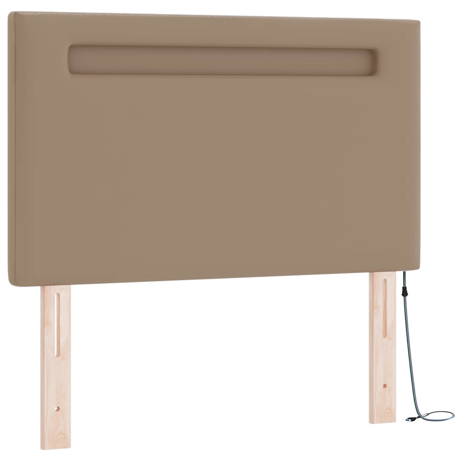 Lit à ressorts avec matelas Cappuccino 120 x 200 cm Simili cuir - XIOS
