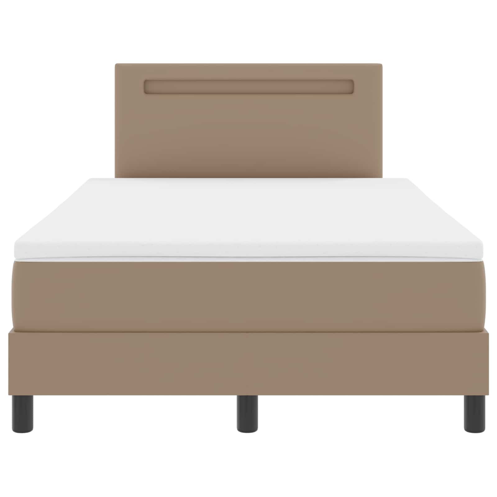 Lit à ressorts avec matelas Cappuccino 120 x 200 cm Simili cuir - XIOS