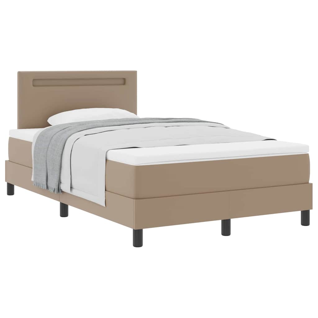 Cadre de lit avec matelas Cappuccino 120 x 200 cm Faux cuir - XIOS