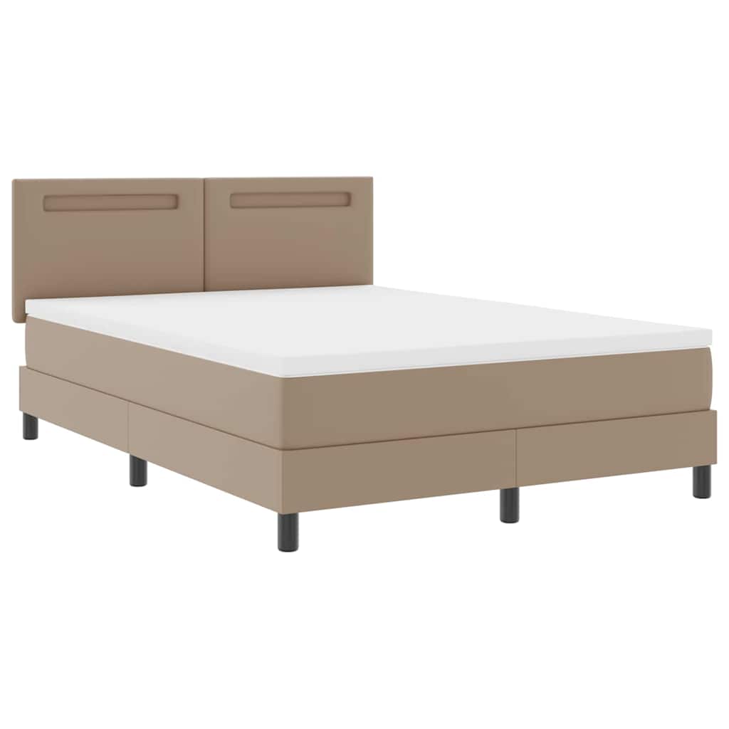 Cadre de Lit avec Matelas Cappuccino 140 x 190 cm Faux cuir - XIOS