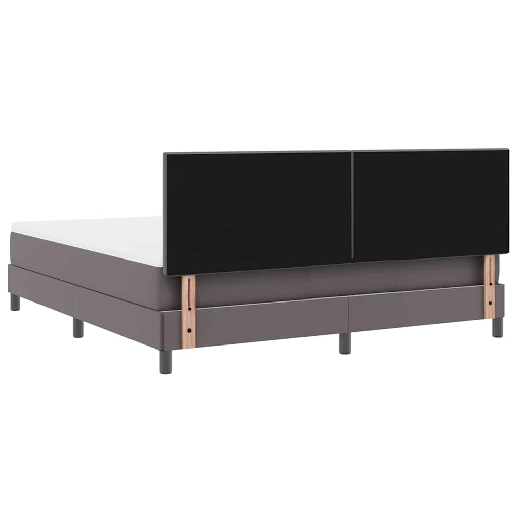 Cadre de lit avec matelas Gris 180 x 200 cm Faux cuir - XIOS