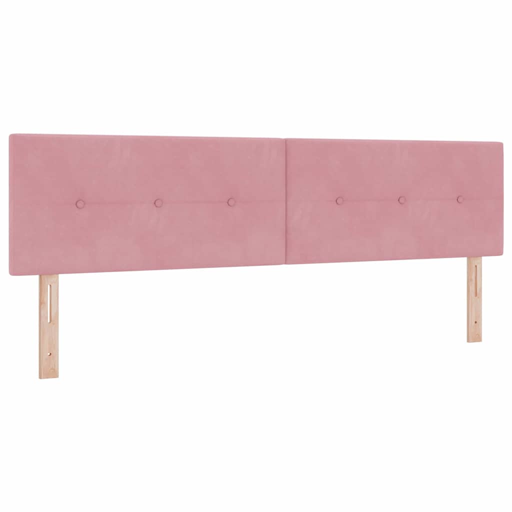 Lit à ressorts avec tête de lit Rose 180 x 200 cm Velours - XIOS