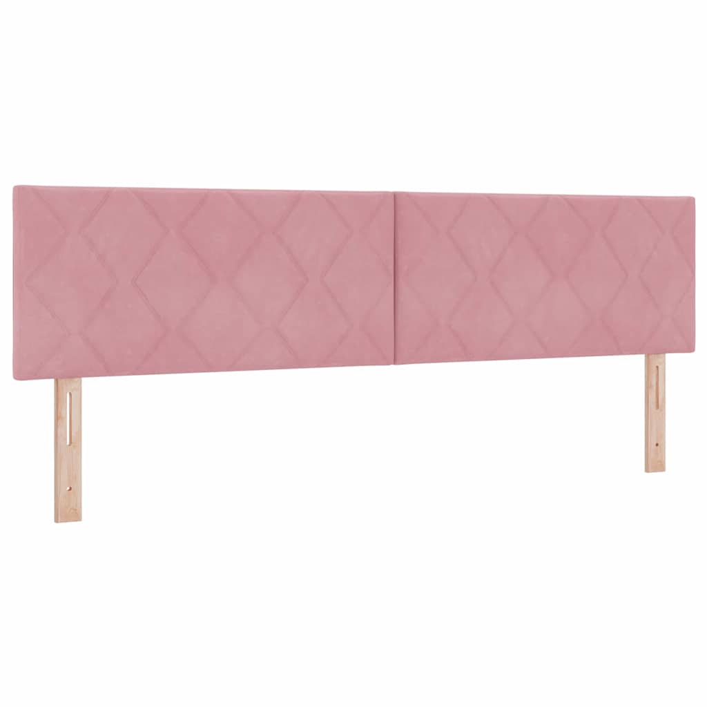 Lit à ressorts avec tête de lit Rose 180 x 200 cm Velours - XIOS