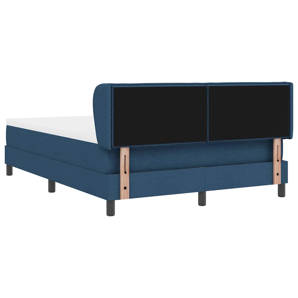 Lit à ressorts avec matelas Bleu 140 x 190 cm tissu - XIOS