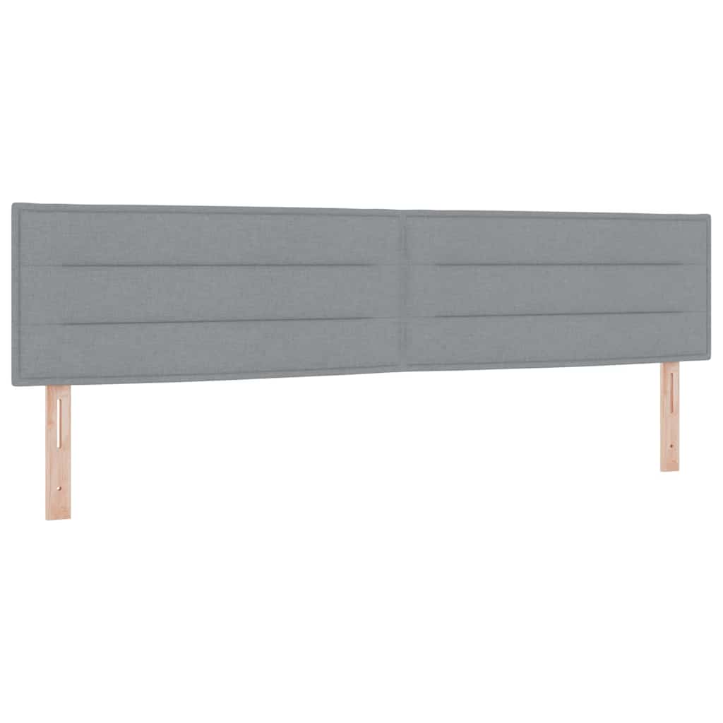 Lit à ressorts avec matelas Gris clair 200 x 200 cm tissu - XIOS