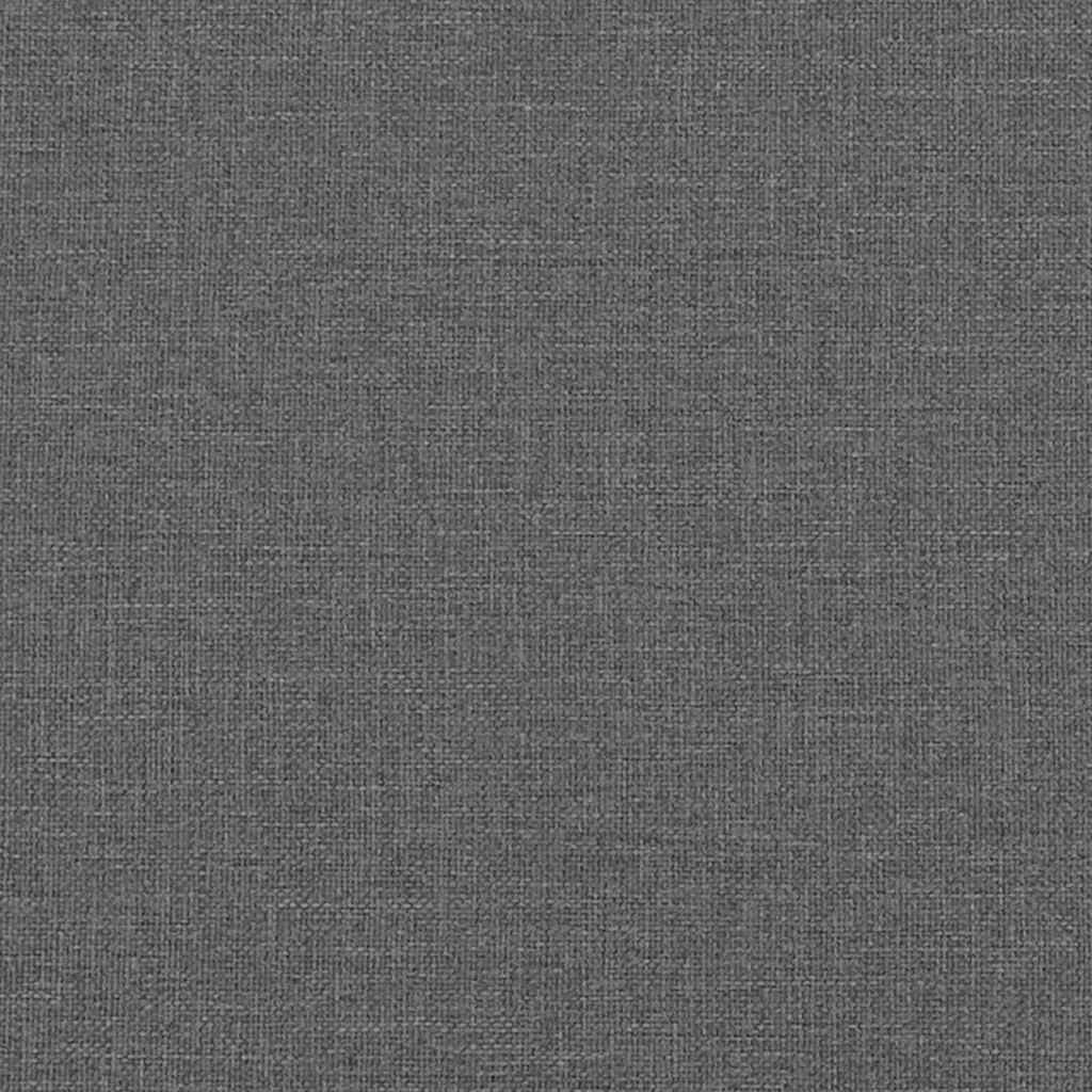 Lit à ressorts avec tête de lit Gris foncé 160 x 200 cm tissu
