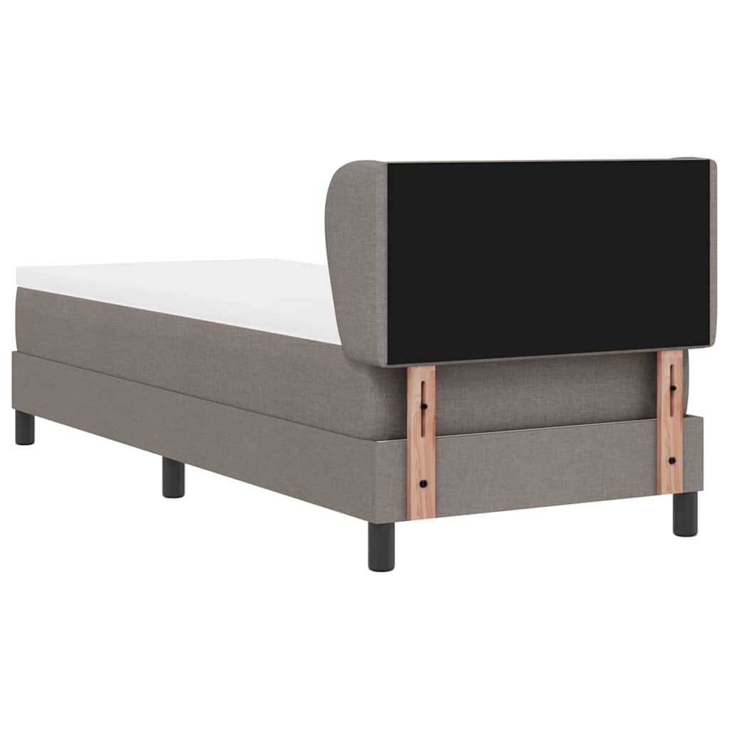 Lit à ressorts avec tête de lit Taupe 80 x 200 cm tissu - XIOS