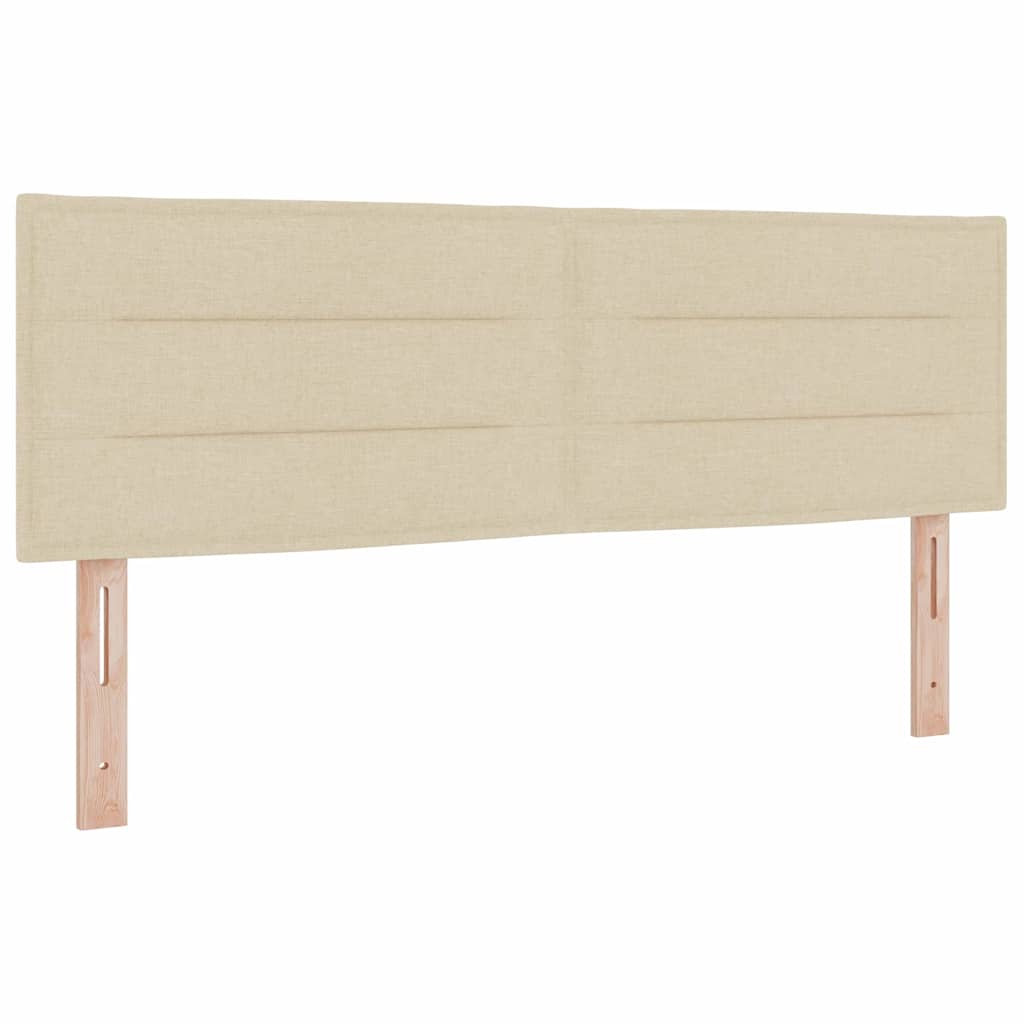 Lit à ressorts avec matelas Crème 140 x 190 cm tissu - XIOS