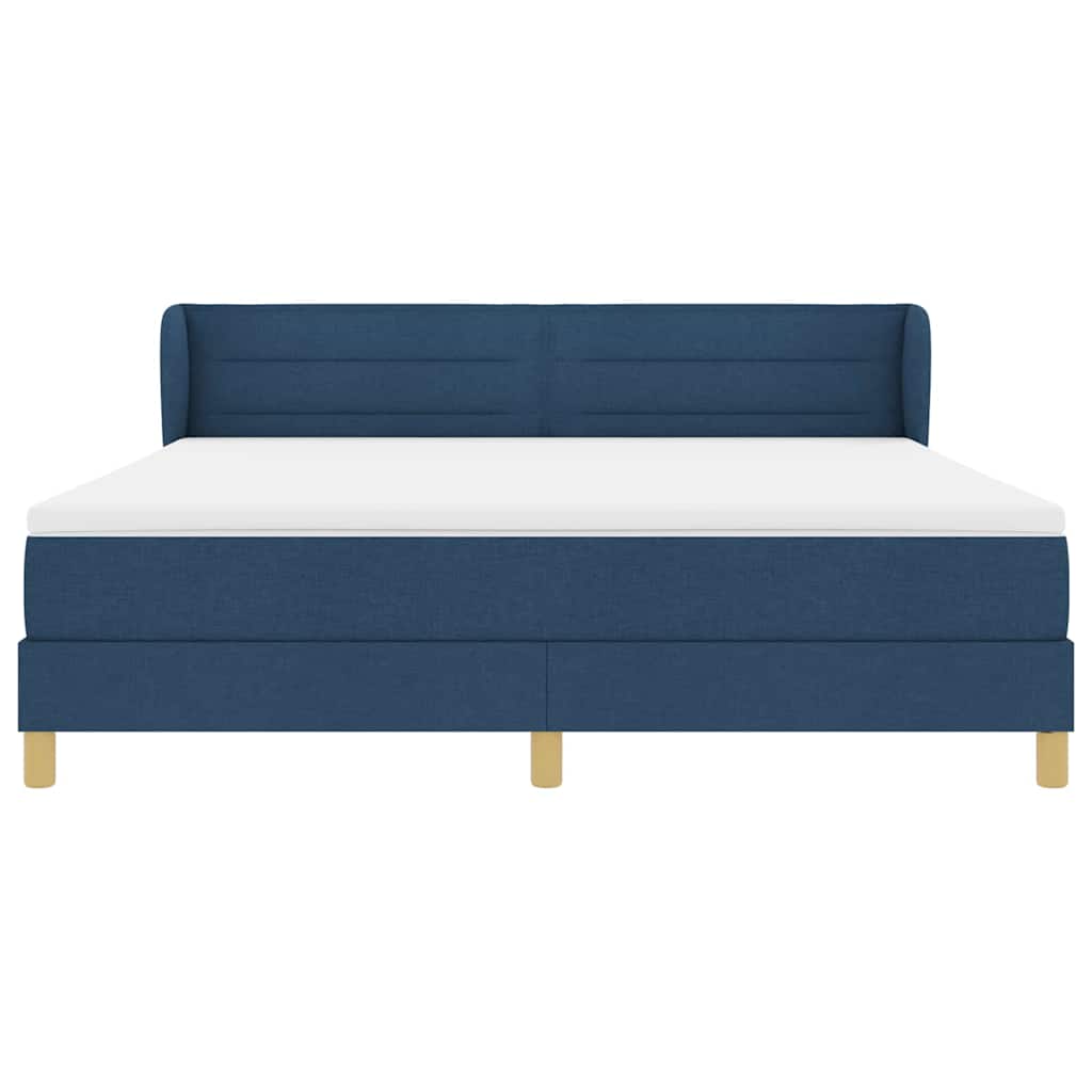 Lit à ressorts avec matelas Bleu 180 x 200 cm tissu - XIOS