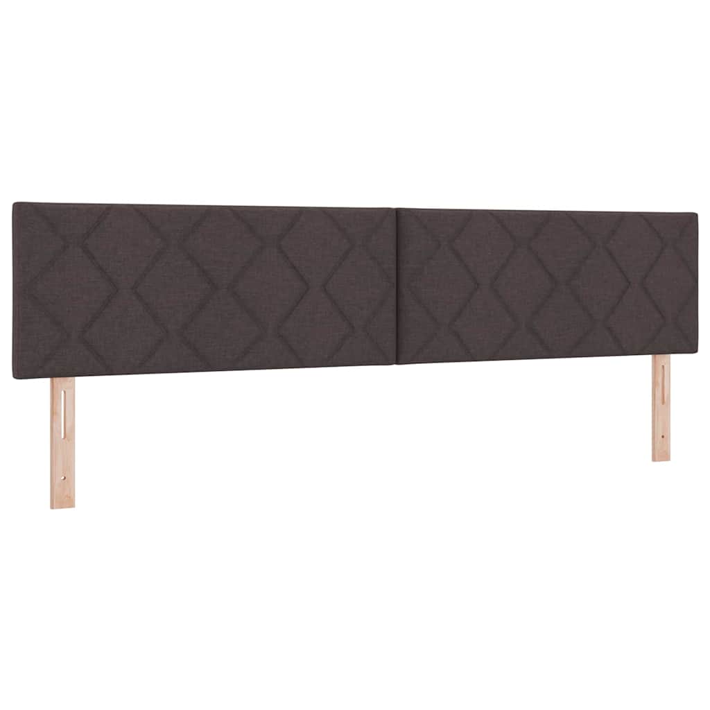 Lit à ressorts avec matelas Marron foncé 200 x 200 cm tissu - XIOS