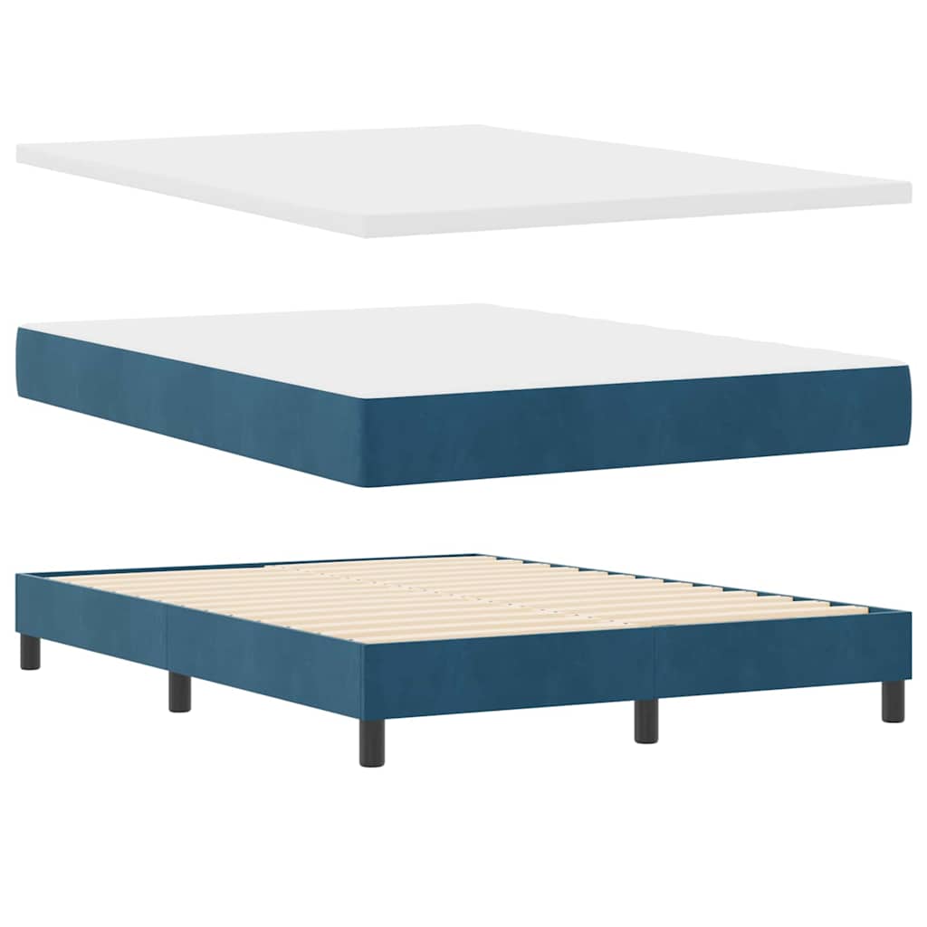 Lit à ressorts avec matelas gris foncé 80x200 cm en velours - XIOS