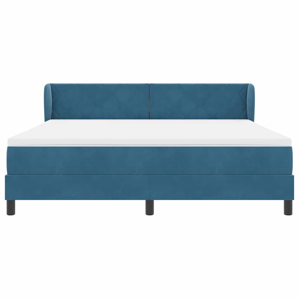 Lit à ressorts avec matelas gris foncé 80x200 cm en velours - XIOS