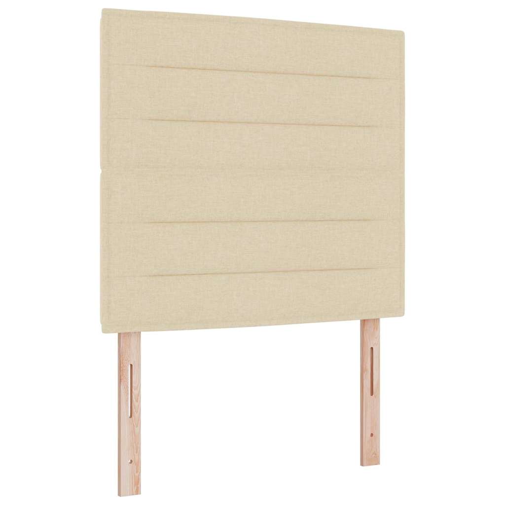 Lit à ressorts avec matelas Crème 100 x 200 cm tissu - XIOS