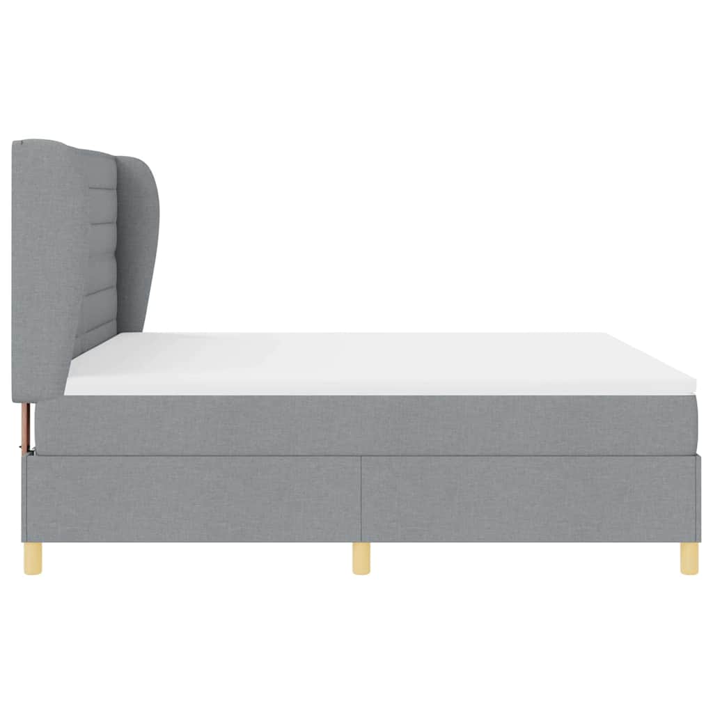 Lit à ressorts avec matelas gris foncé 90x190 cm Gris clair - XIOS