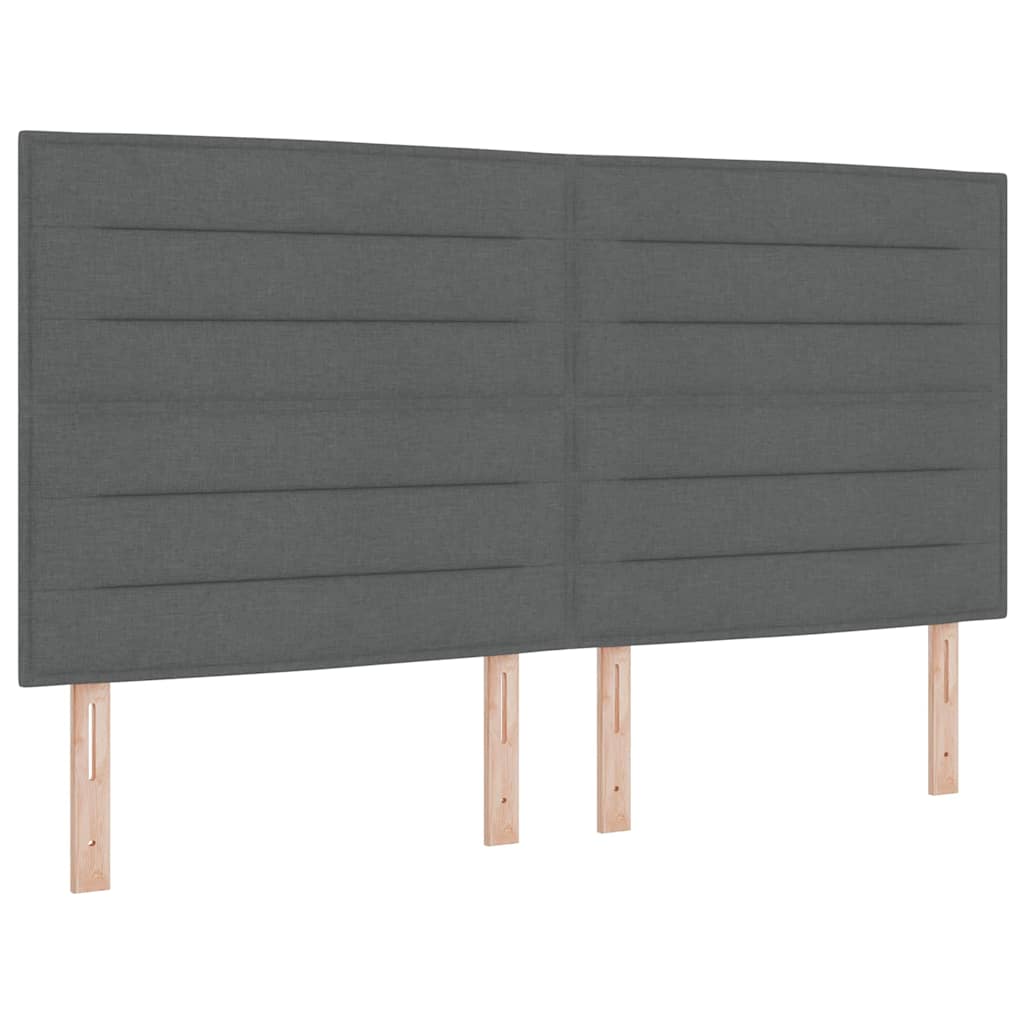 Lit à ressorts avec matelas gris foncé 90x190 cm Gris foncé - XIOS