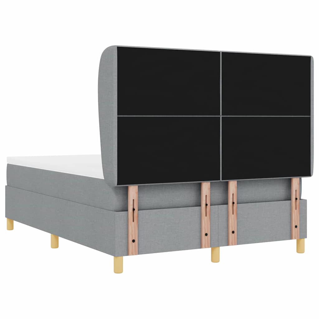 Lit à ressorts avec matelas gris foncé 90x190 cm Gris clair - XIOS