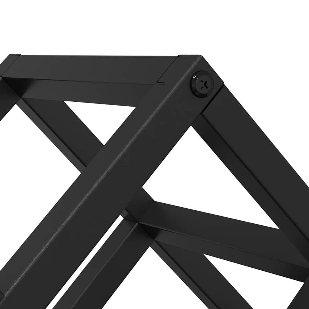 Étagère à vin Noir 63 x 16.5 x 25 cm Acier enduit de poudre - XIOS