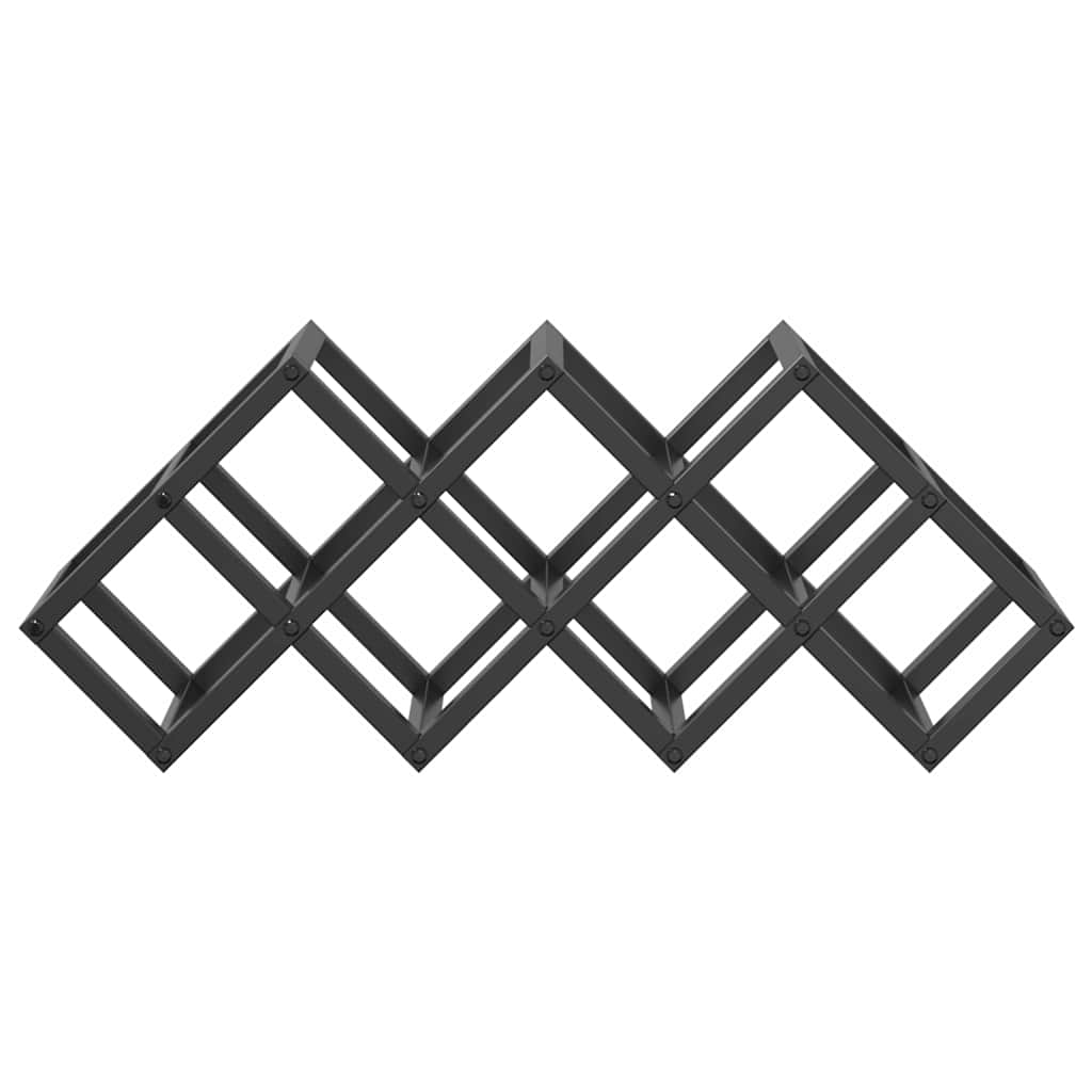 Étagère à vin Noir 63 x 16.5 x 25 cm Acier enduit de poudre - XIOS