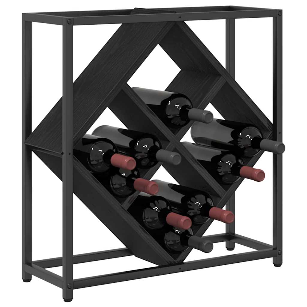 Étagère à vin Chêne noir 51 x 18 x 52,5 cm Bois d'ingénierie - XIOS