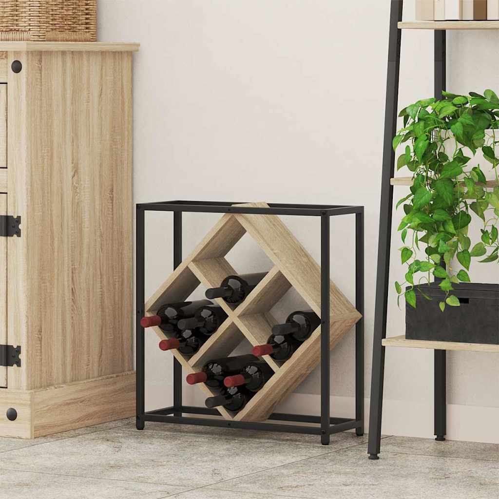 Étagère à vin Chêne sonoma 51 x 18 x 52,5 cm Bois d'ingénierie - XIOS