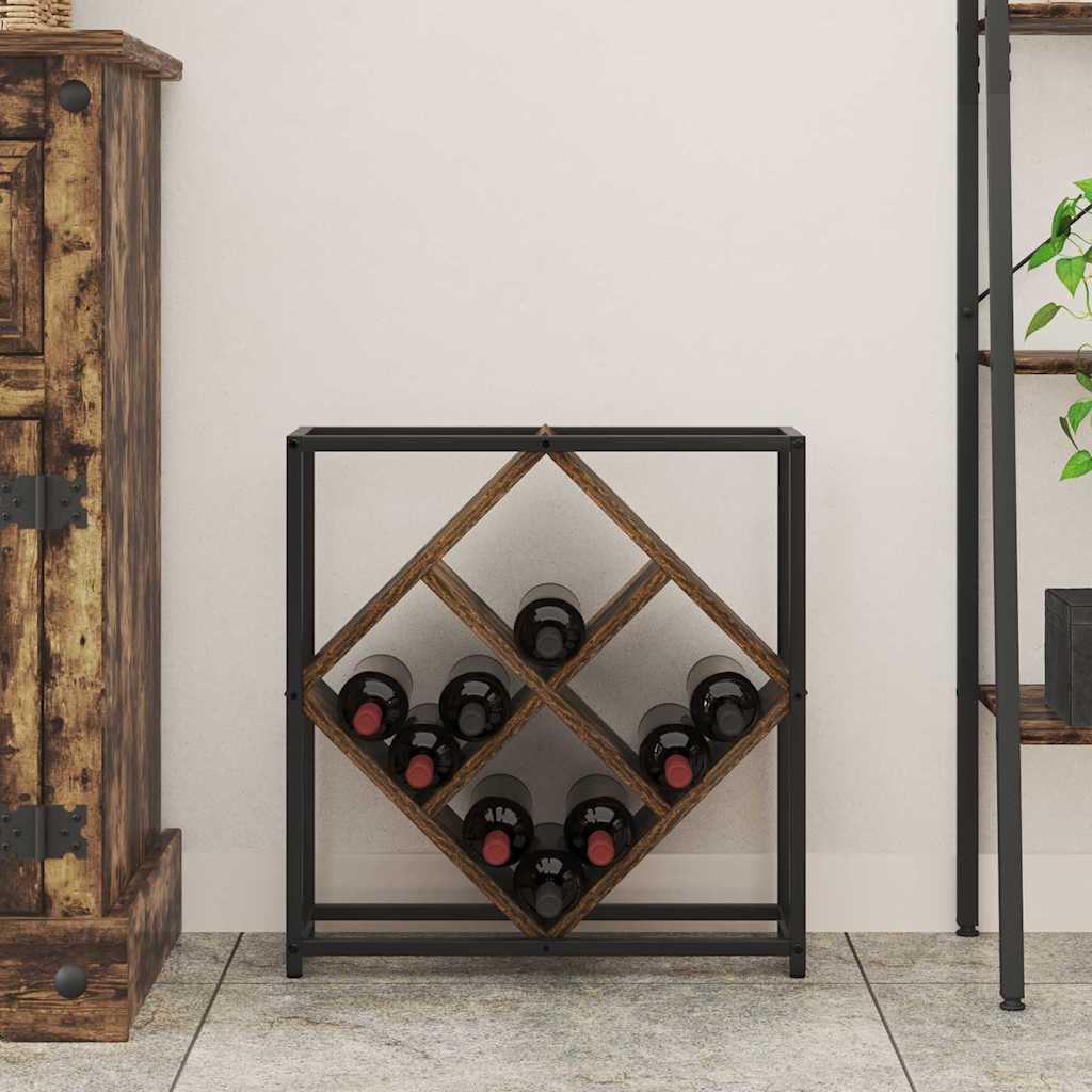 Étagère à vin Chêne fumé 51 x 18 x 52,5 cm Bois d'ingénierie - XIOS
