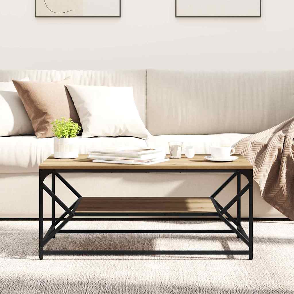 Table basse chêne artisanal 90 x 50 x 40 cm - XIOS