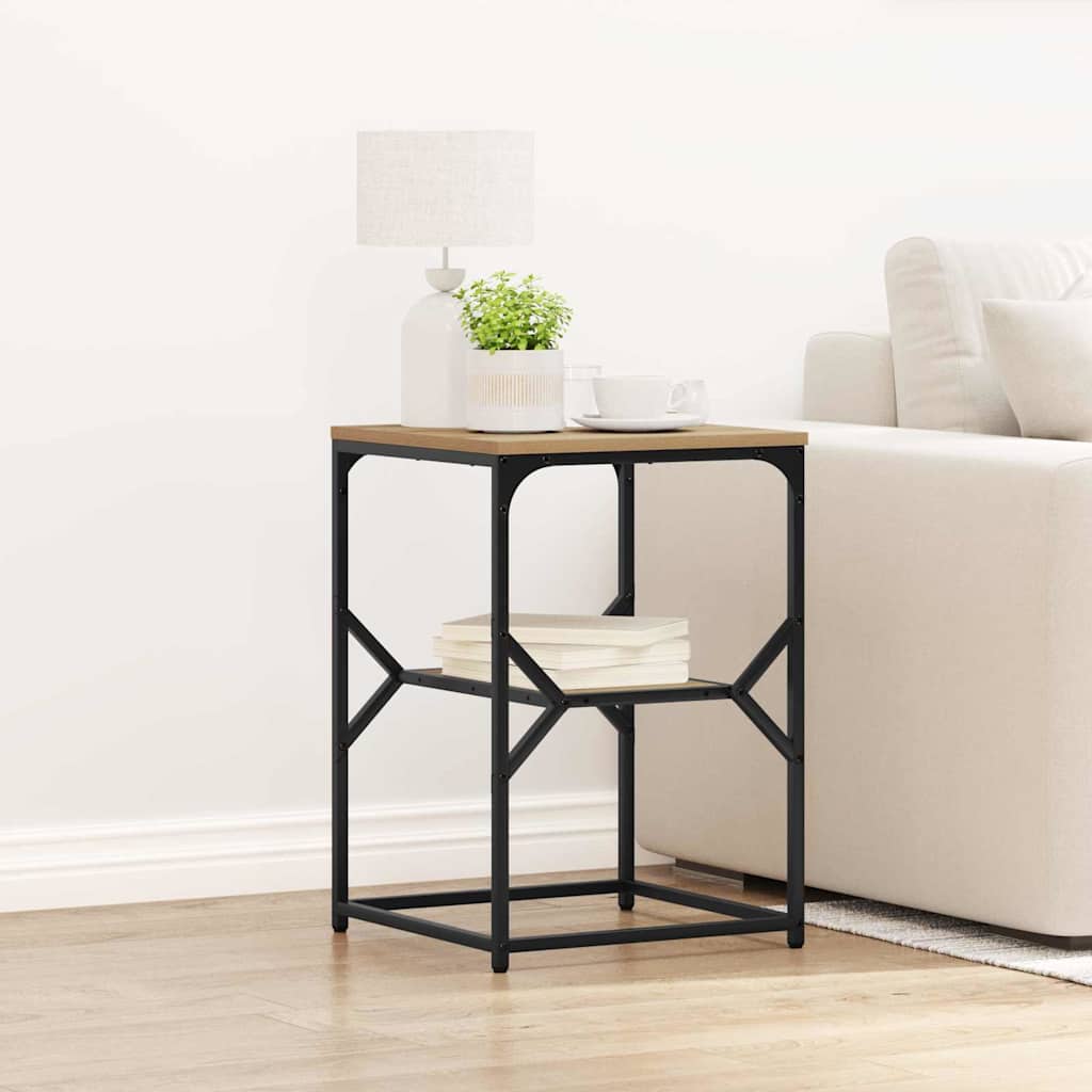 Table d'appoint chêne artisanal 41 x 40 x 60 cm