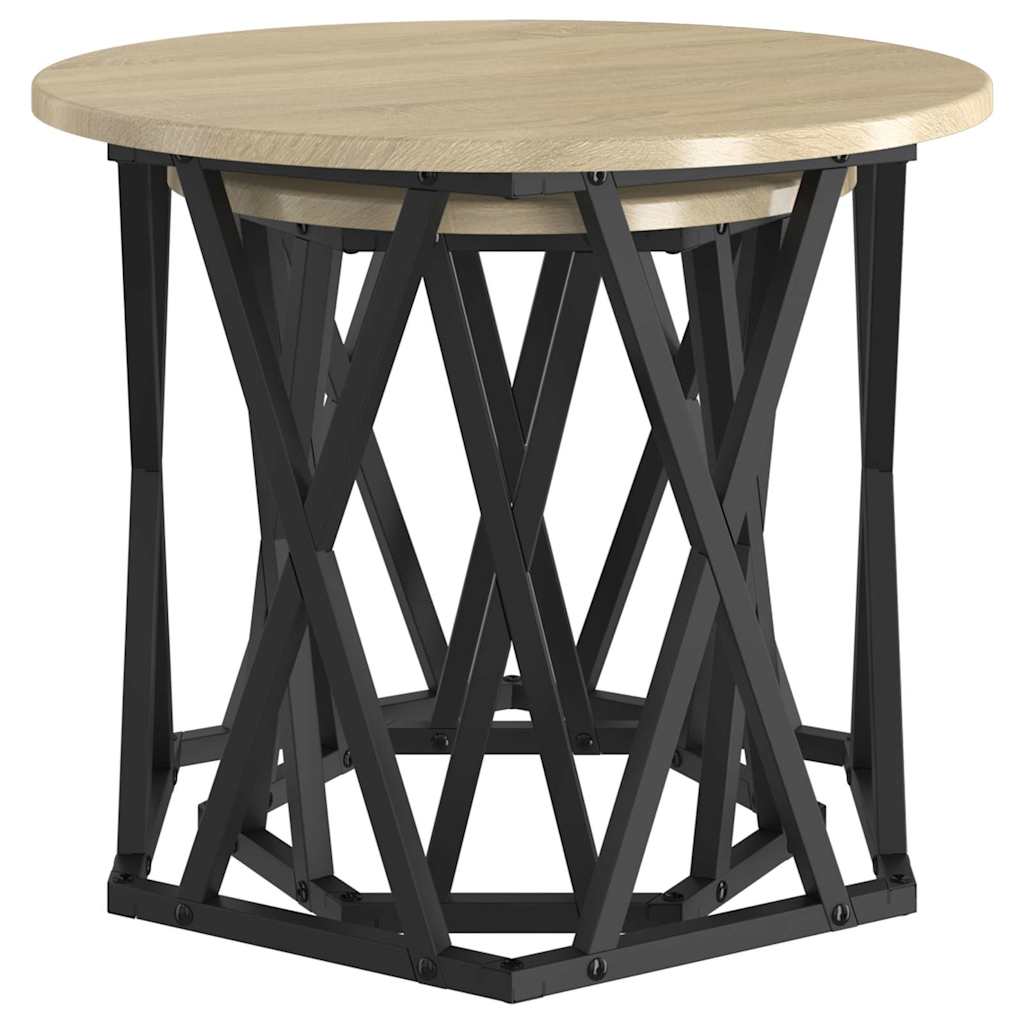 Table d'appoint 2 pcs Chêne sonoma 50 x 50 x 40 cm - XIOS