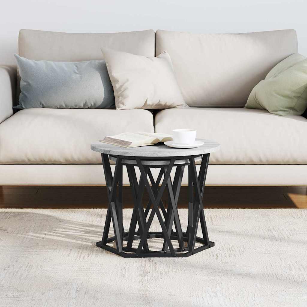 Table d'appoint 2 pc Gris Sonoma 50 x 50 x 40 cm - XIOS