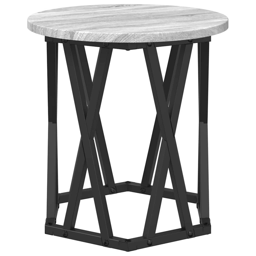 Table d'appoint 2 pc Gris Sonoma 50 x 50 x 40 cm - XIOS