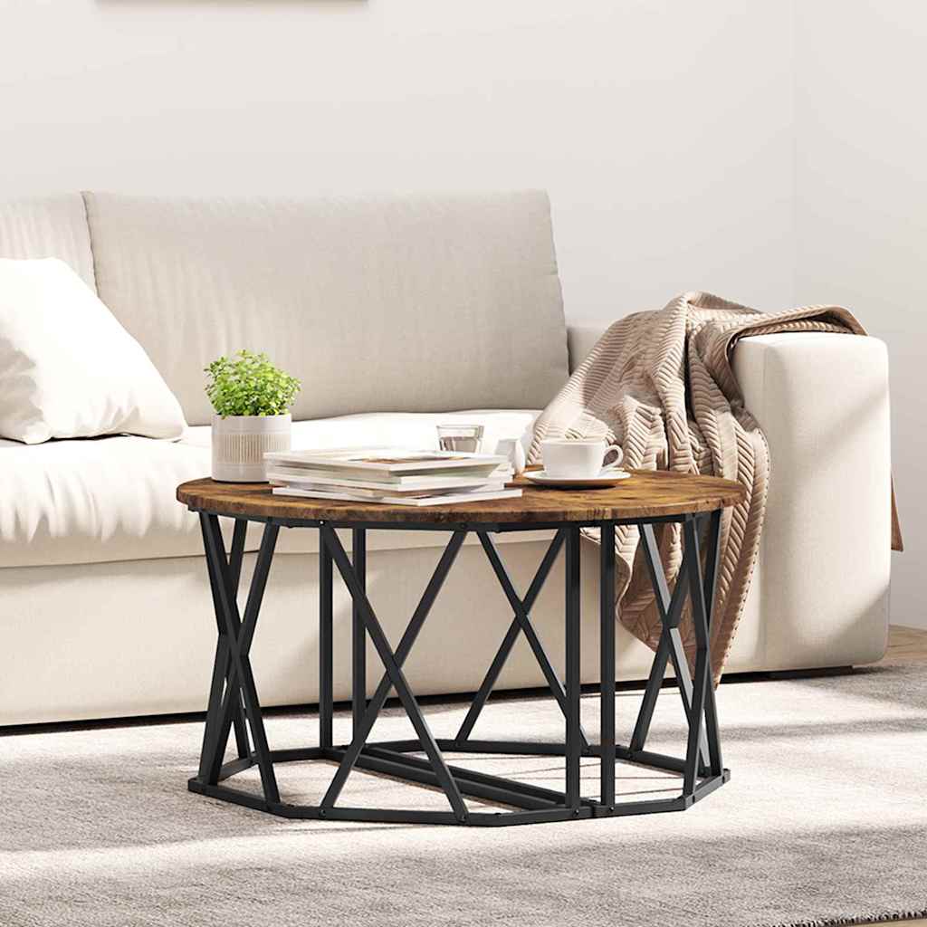 Table basse Chêne fumé 80 x 80 x 42 cm - XIOS