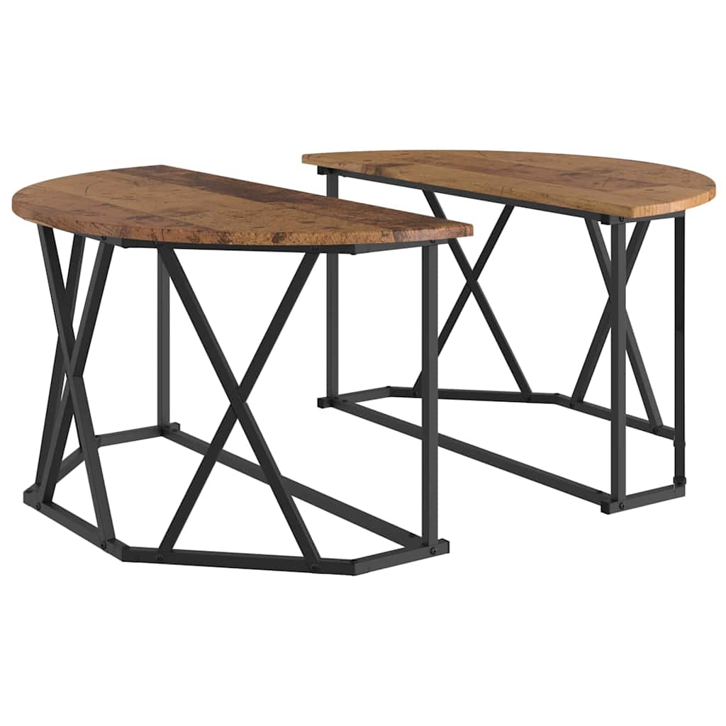 Table basse Bois Ancien 80 x 80 x 42 cm - XIOS