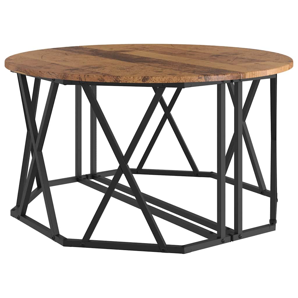 Table basse Bois Ancien 80 x 80 x 42 cm - XIOS