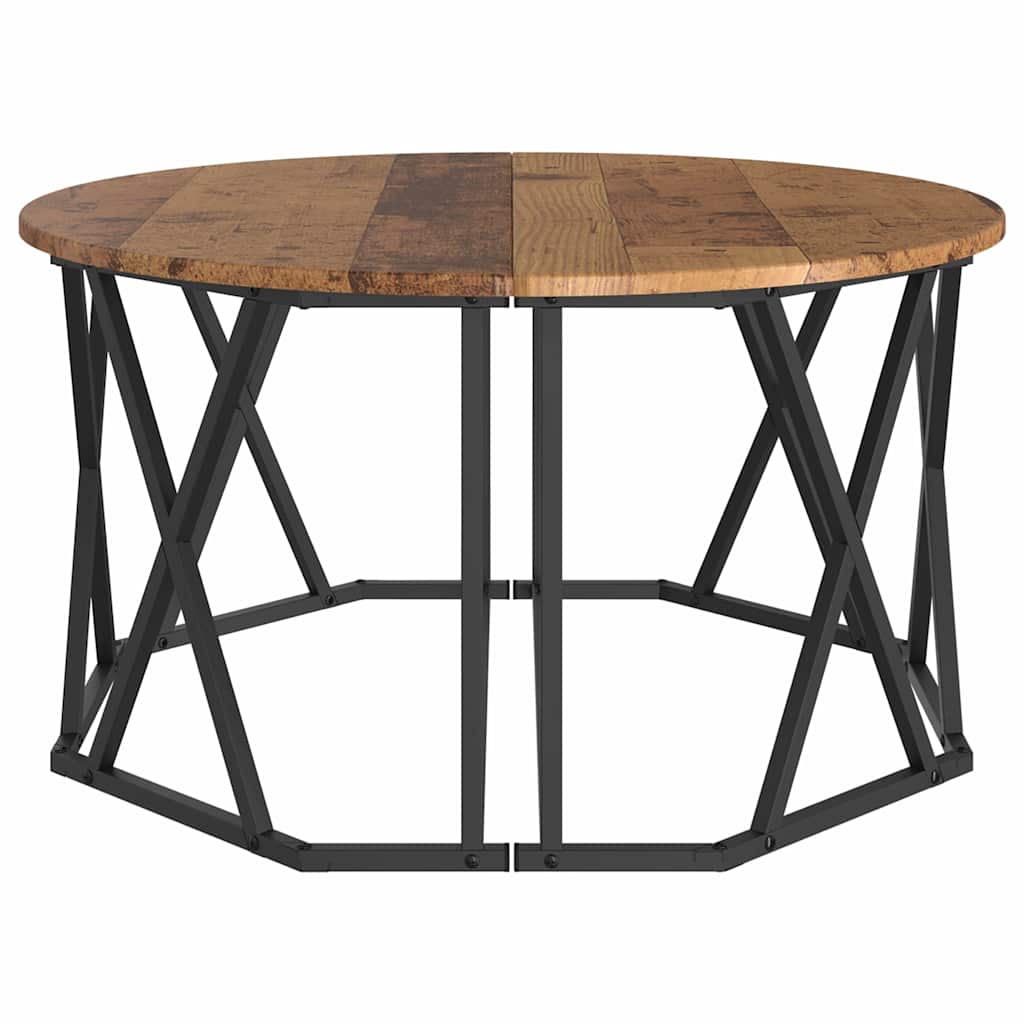 Table basse Bois Ancien 80 x 80 x 42 cm - XIOS