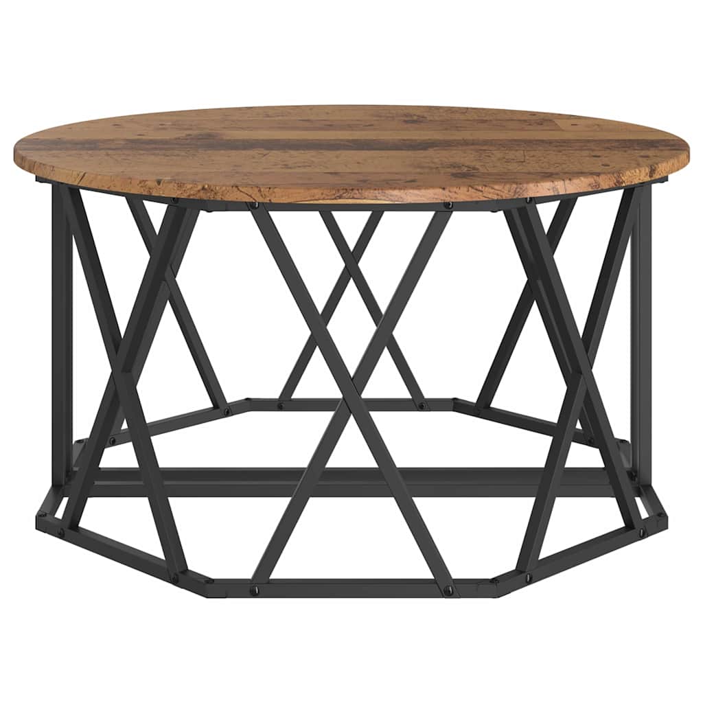 Table basse Bois ancien 80 x 80 x 42 cm - XIOS