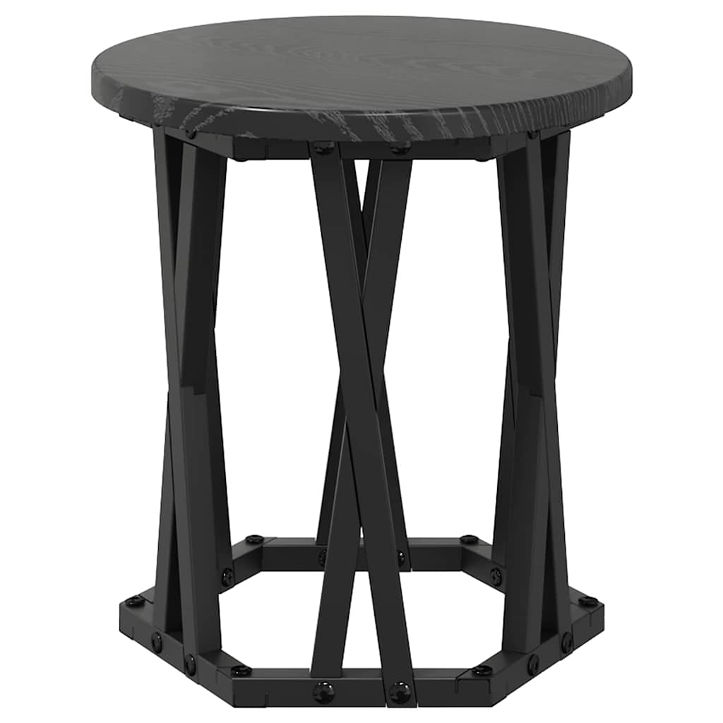 Table d'appoint empilable 3 pcs Chêne noir 53 x 53 x 40 cm - XIOS