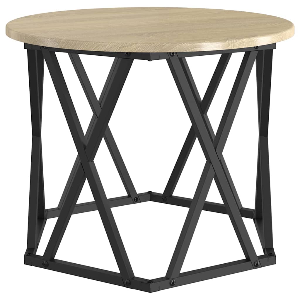 Table d'appoint empilable 3 pcs Chêne Sonoma - XIOS