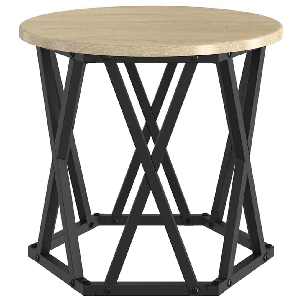 Table d'appoint empilable 3 pcs Chêne Sonoma - XIOS