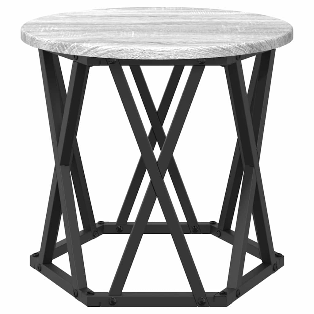 Table d'appoint empilable 3 pcs Sonoma gris 53 x 53 x 40 cm - XIOS