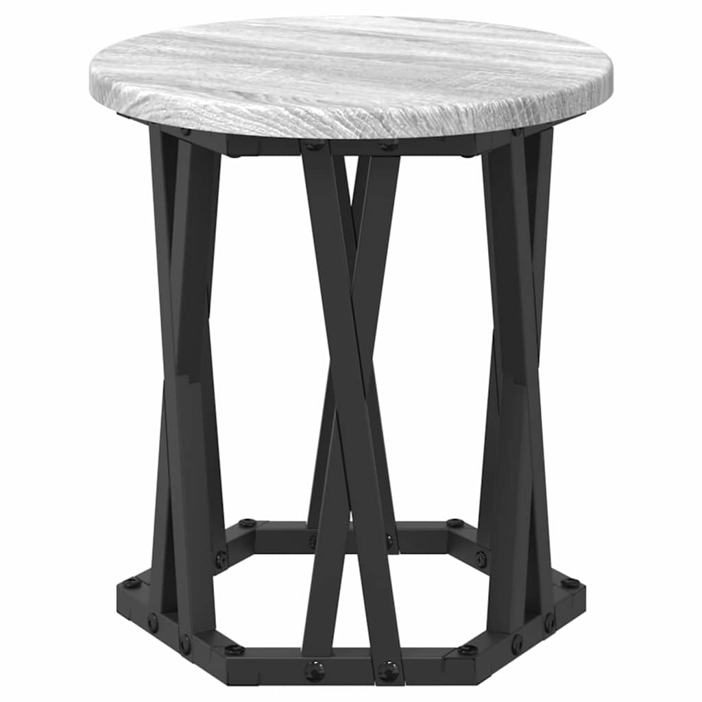 Table d'appoint empilable 3 pcs Sonoma gris 53 x 53 x 40 cm - XIOS